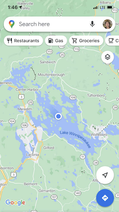 Map of Lake Winnipesaukee
